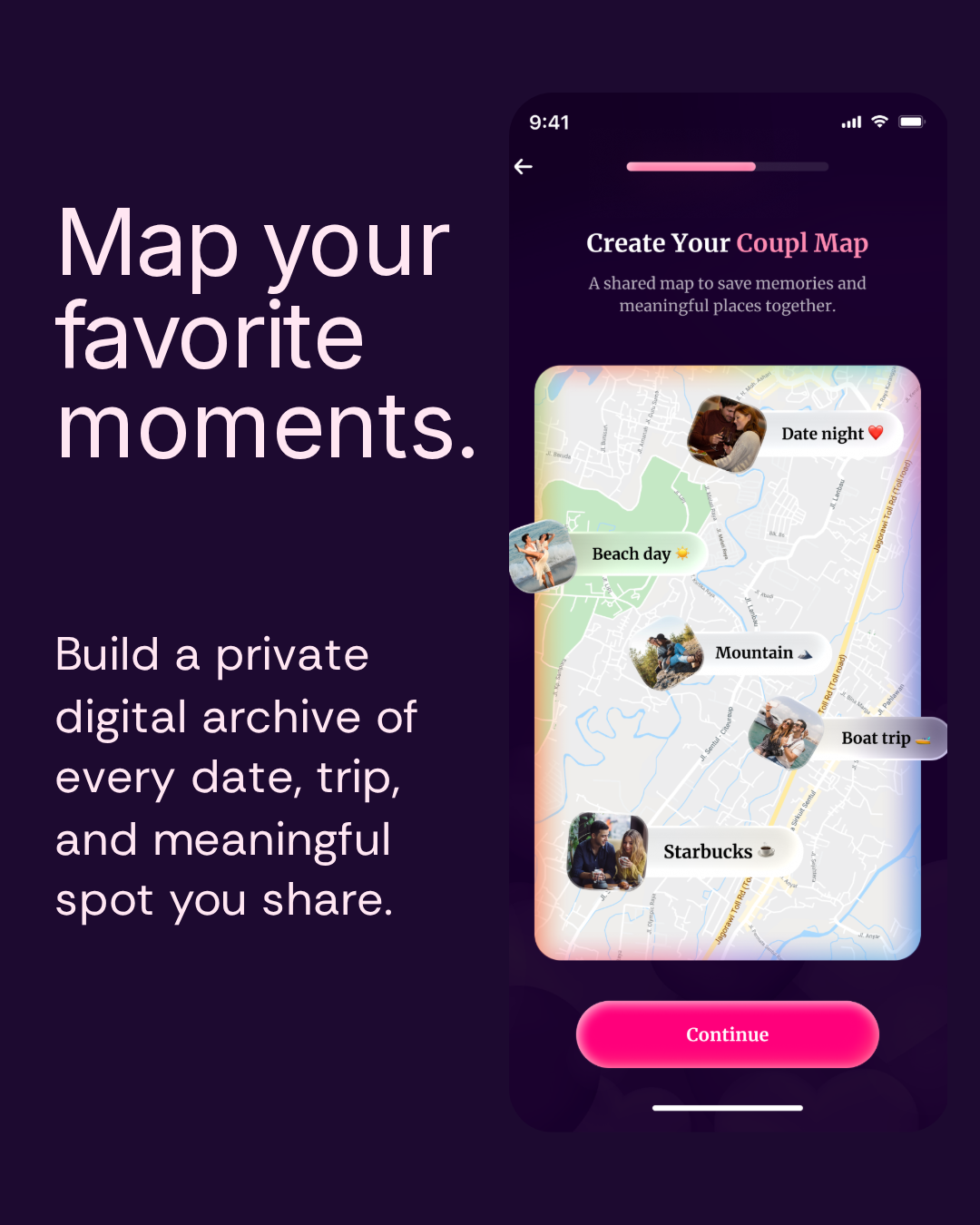 Map your favorite moments